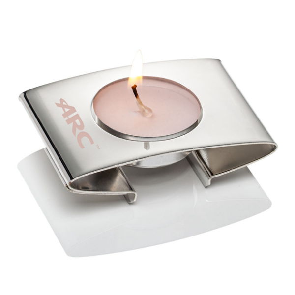 Stainless steel tealight with holder