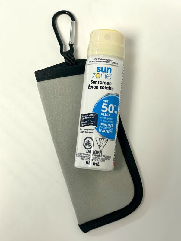 Canadian promotional SPF50 Sunscreen with printed pouch