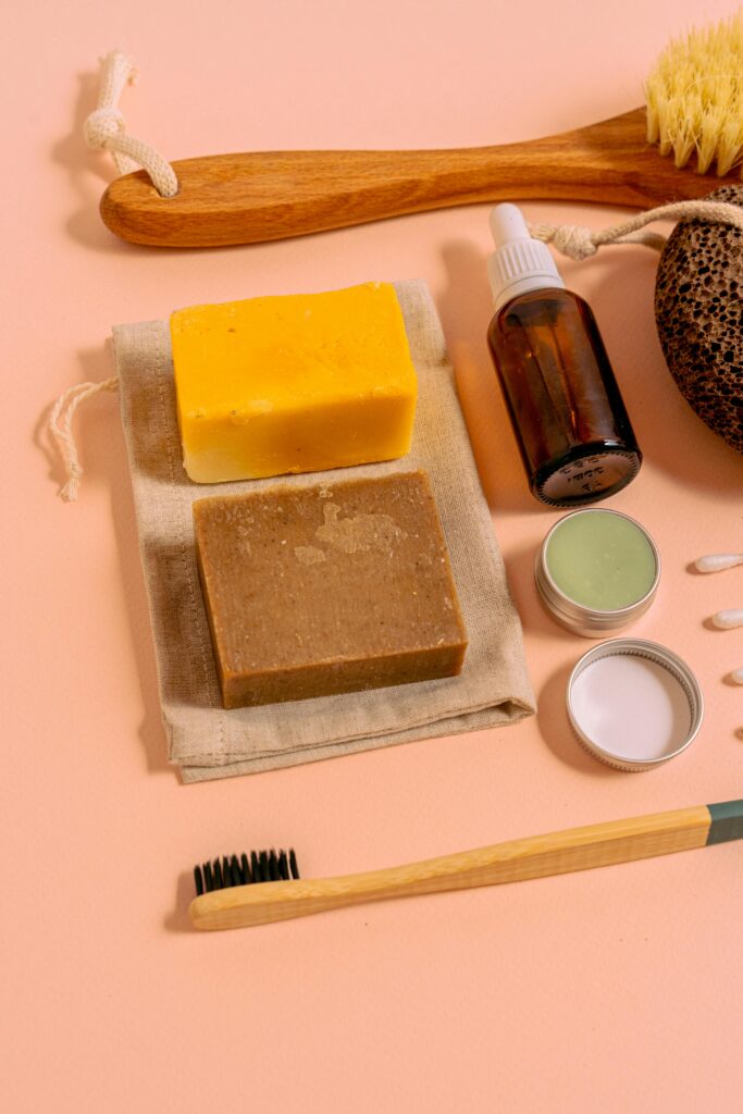 Ingredients for making lip balm at home